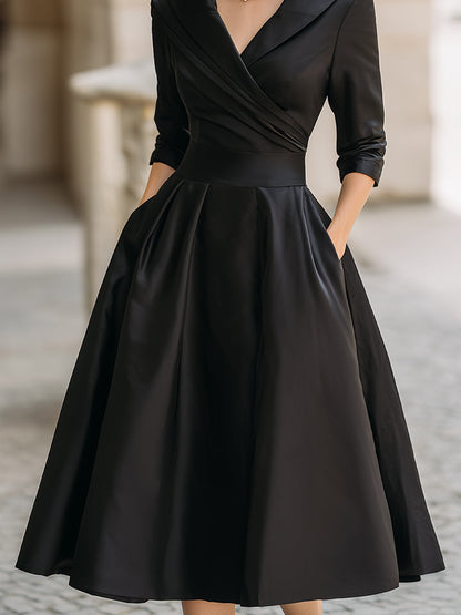 Lina™ | Vestido Midi de Satén