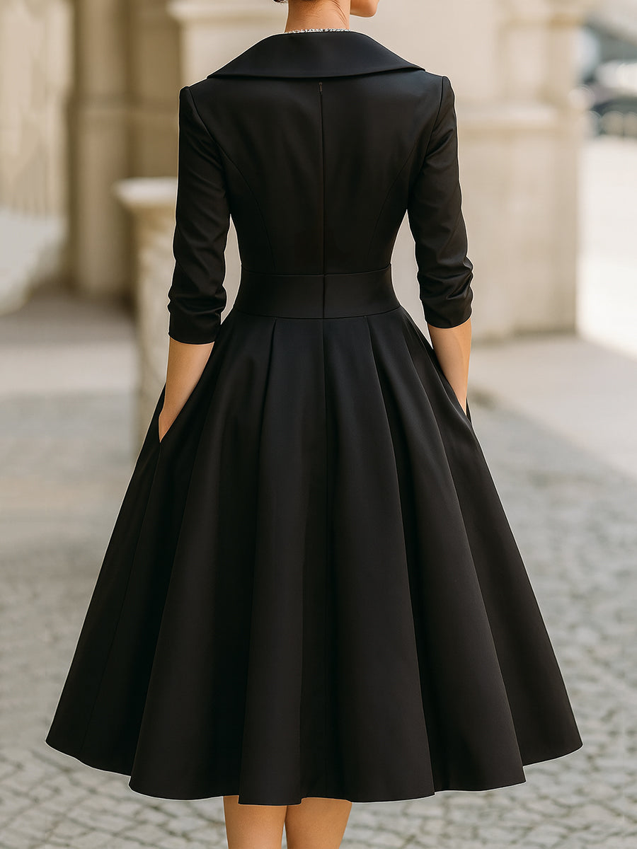 Lina™ | Vestido Midi de Satén