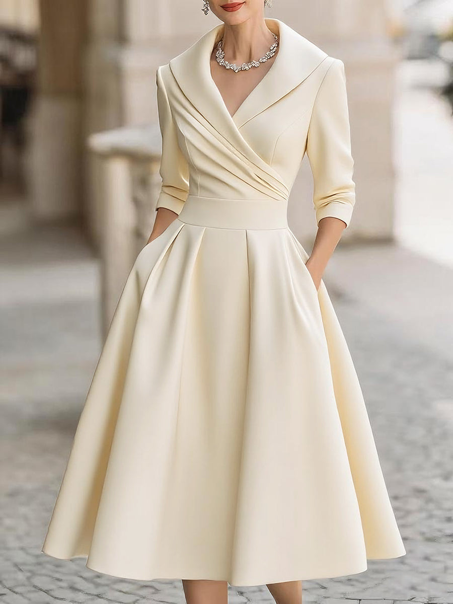 Lina™ | Vestido Midi de Satén