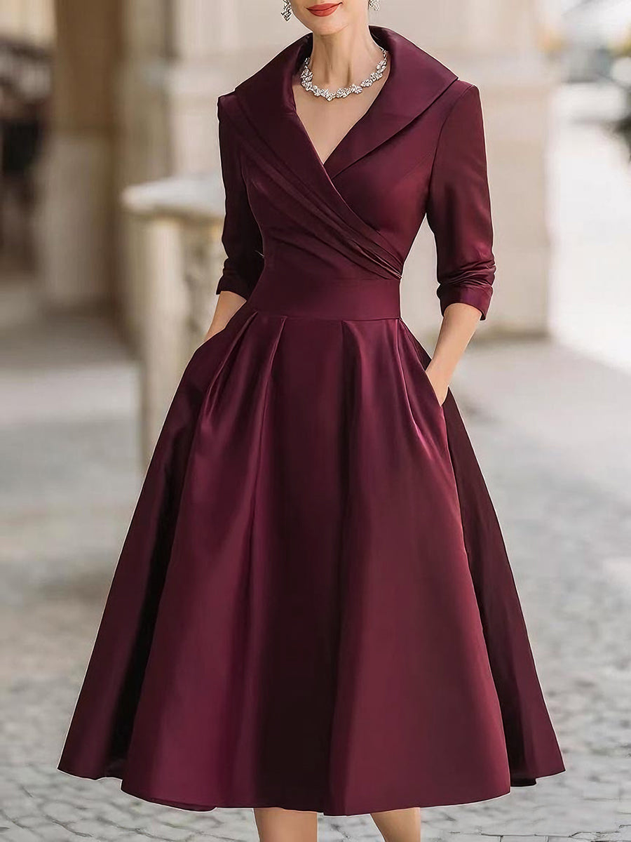 Lina™ | Vestido Midi de Satén