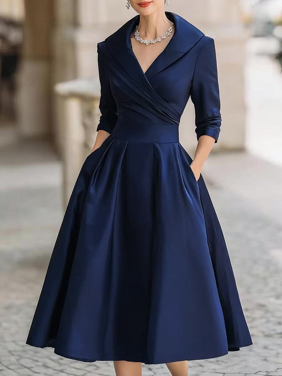 Lina™ | Vestido Midi de Satén
