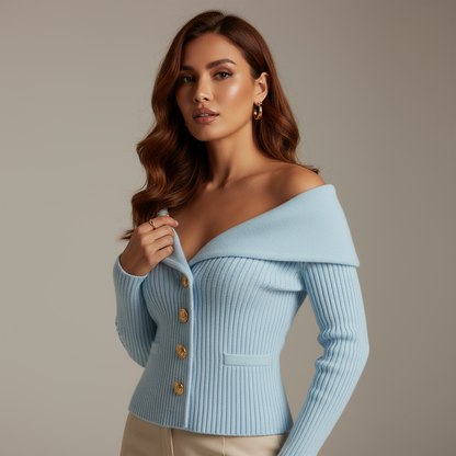 Clarize™ | Cárdigan Elegante de Punto